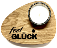 Teelicht "feel Glück"