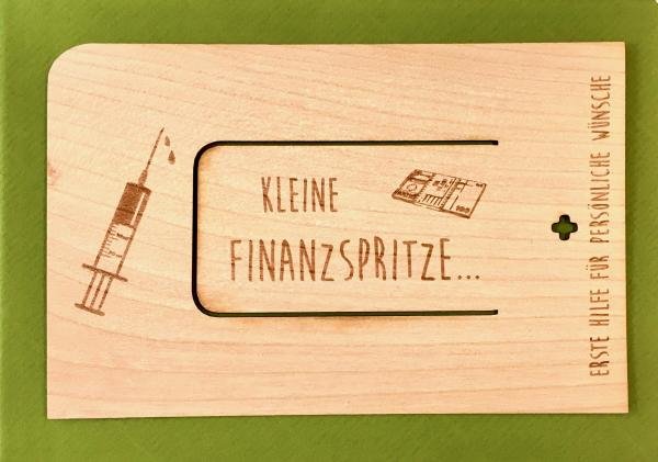 Grußkarte mit Umschlag "Finanzspritze"