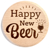 Glasdeckel "Happy New Beer"