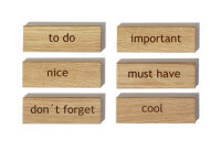 Holzmagnete  "WORDS" 6er- Set