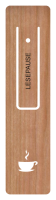 Holzpost Lesezeichen "Lesepause"