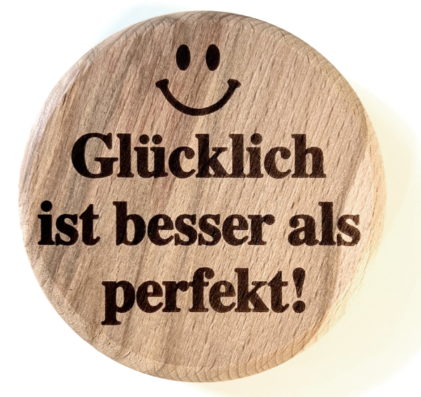 Holzpost Glasdeckel "Perfekt"